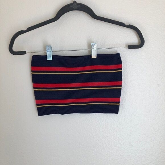 Kendall & Kylie Ribbed Striped Tube Top - XS - Picture 2 of 5